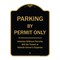 Signmission Designer Series-Parking By Permit Vehicles Without Permits Towed Vehic, 24" x 18", BG-1824-9803 A-DES-BG-1824-9803 - alternate 1